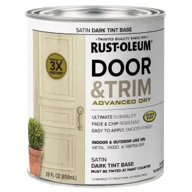 369390 Stops Rust Rust-oleum Satin Dark Tint Base Door Paint Exterior And Interior