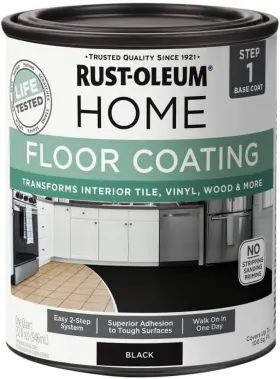 365930 Store Watercolor Floor Coating Base Coat Black Quart