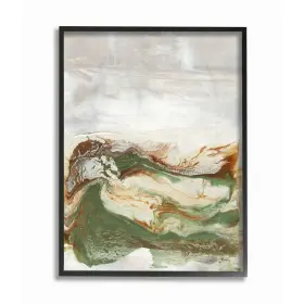 Stupell Industries 049182958211 Abstract Paint Fluid Green Brown Design Designed By Lila Bramma Wall Art 16