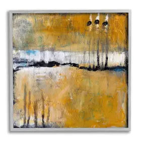 Stupell Industries 196216051049 Urban Yellow Black Paint Abstraction Industrial Shapes Designed By Judi Bagn