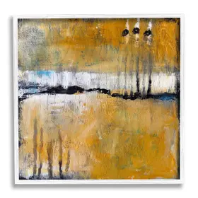Stupell Industries 196216051063 Urban Yellow Black Paint Abstraction Industrial Shapes Wall Art 17 X Whi