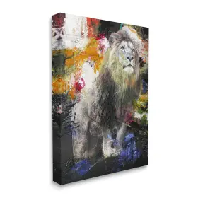 Stupell Industries 196216083903 King Lion Safari Animal Prowl Abstract Paint Movement Designed Fabrikken Can