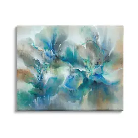 Stupell Industries 196216248685 Modern Blended Paint Abstraction Floral Petal Shapes Blue Design By K. Nari