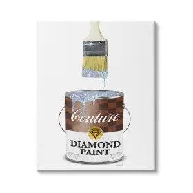 Stupell Industries 196216322101 Couture Diamond Paint Brown Fashion Pattern Pop Brush Des