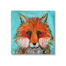 Stupell Industries 196216927634 Vivid Red Fox Street Style Paint Speckle Design By Karrie Evenson