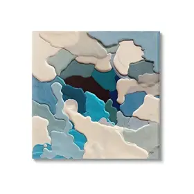 Stupell Industries 197081107213 Abstract Irregular Shapes Complex Layered Dripped Paint Canvas Wall Art Desi