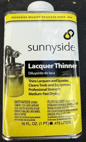 45716 Sunnyside Case Of 12 Cans Lacquer Thinner 16 Fl. Oz. 1 Pint