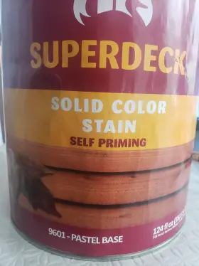 Superdeck 740755960142 Solid Flat Pastel Base Acrylic Latex Wood Stain 1 Gal