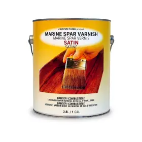 1855s24 Systemthree System Three Marine Spar Varnish Satin 1 Gallon Can
