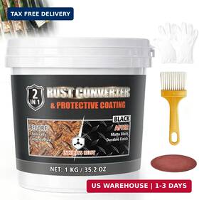 Tailgenci Primer-001 2-in-1 Rust Converter Paint And Metal Primer 35 Oz Black Reformer Encapsul
