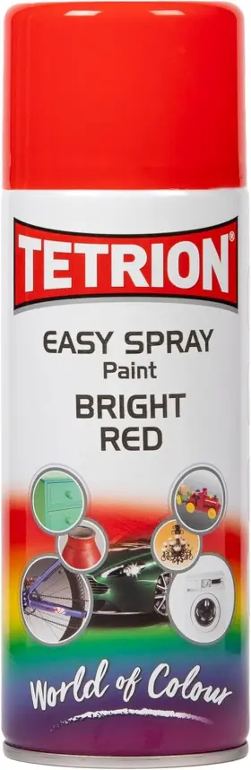 Esb406 Tetrosyl Ltd Tetrion Easy Spray Paint Bright Red 400ml - Acrylic For Wood Metal Pla