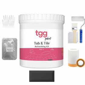 Tgg Tg0001 Tub And Tile Refinishing Kit - 1kg Diy Bathtub Sink Countertop Shower Basin R
