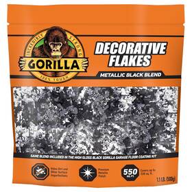 The Gorilla Glue Company 118514 Decorative Floor Coating Flakes Metallic Black Blend 550 Sqft
