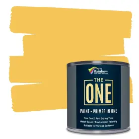 R801047 The One All-in-one Paint And Primer - Yellow Satin 8.5 Fl Oz/250ml 1 Coat Formula