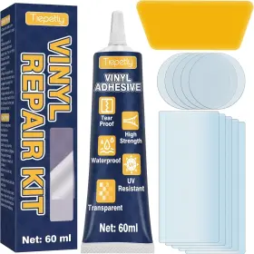 Pvcjst1-601p01-1 Tiepetly Vinyl Repair Kit Transparent Waterproof Pool Liner Patch For