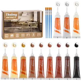 Xfg-12 Tkaimy Wood Furniture Repair Kit-12 Colors Filler Putty Laminate Vinyl Flo