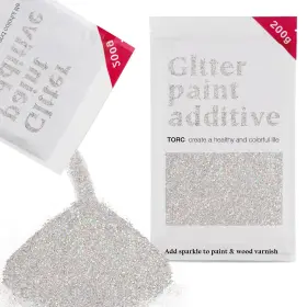 G4001 Torc Holographic Silver Glitter Paint Additive - Multi-size Powder Fo