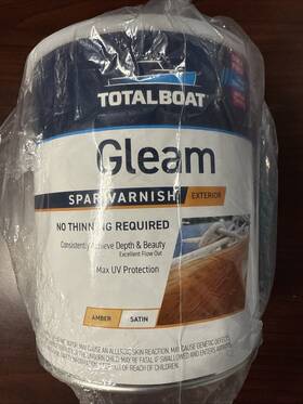 Totalboat 495821 1 Gallon Gleam Marine Spar Varnish Amber Satin Some Cans Dented