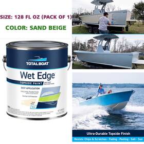 Totalboat 520653 Wet Edge Topside Marine Paint Polyurethane Coating Sand Beige Gallon