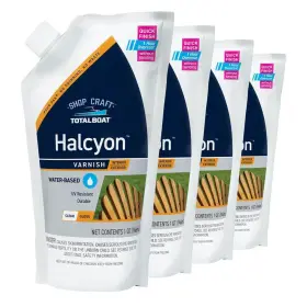 520762 Totalboat Halcyon Marine Varnish Water-based Polyurethane Wood Finish Cle