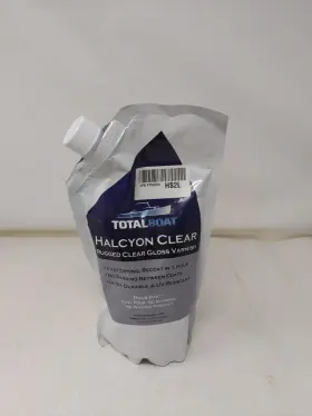 Totalboat 811932023285 Halcyon Marine Varnish Gloss Quart Water-based Polyurethane Finish