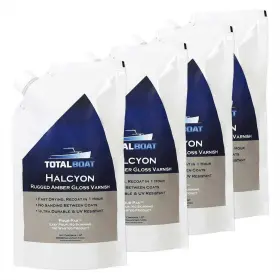 Totalboat 811932025234 Halcyon Marine Varnish Water-based Polyurethane Wood Finish Clear