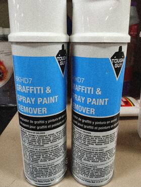 Tough Guy 6khd7 2 Cans Graffiti&paint Rem 17.5oz 9062