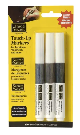 687269 Trade Secret Trio Touch-up Furniture Repair Markers Grey Trends Covers Nicks And Scratc