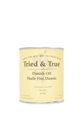 Tried & True 757602910014 Danish Oil Pint - Pure Polymerized Linseed Wood Finish Ideal For Furnit