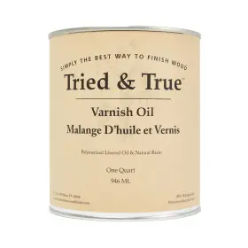 Tried & True 757602912025 Superior Varnish Oil Wood Finish Quart - Natural Pine Resin And Linseed I