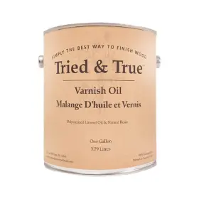Tried & True 757602912032 And Superior Varnish Oil Wood Finish Gallon - Natural Pine Resin