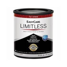 True Value 107481 1 Quart Easycare Limitless Exterior Latex House Flat Paint Primer Black