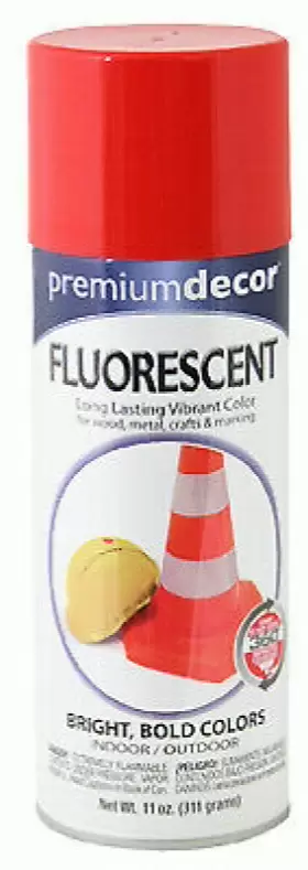 Pdfl2-aer True Value Mfg Company 6 Pack Premium Decor Fluorescent Spray Paint Interior/exterior Hot Red 11-oz. Pd