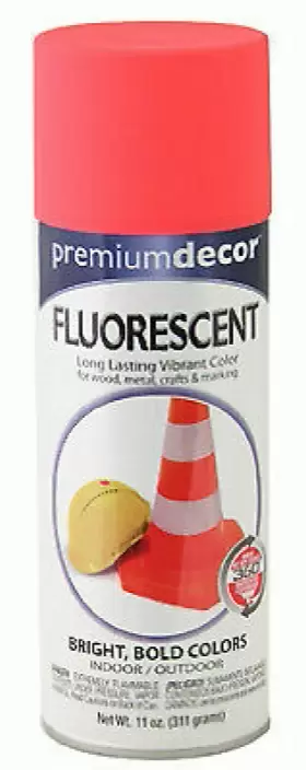 Pdfl6-aer True Value Mfg Company 6 Pack Premium Decor Fluorescent Spray Paint Interior/exterior Red Orange 11-oz