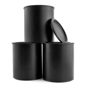 Trusnap 651174985534 Black Plastic Paint Cans 3-pack Quart Size For Paints And Varnishes Or