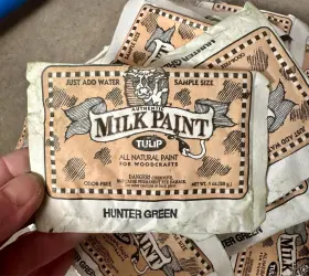 Tulip 837654230114 Hunter Green Authentic Milk Paint 33oz Odor-free Wood Crafts Furniture