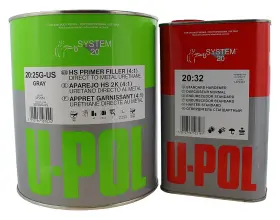 2323 U-pol 2253/2323 Upol 1 Gallon 4.2 Voc High Solids Build Urethane Primer Kit With Standar