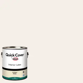 00369617 Un Brand Quick Cover Interior Latex Paint Flat Antique White 1 Gallon