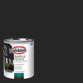 Un Brand 313097141182 Grab-n-go Barn And Fence Wood Exterior Paint Flat Black 1 Gallon