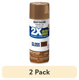 Un Brand 445024048004 2 Pack Chestnut American Accents 2x Ultra Cover Gloss Spray Paint- 12 Oz
