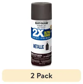 Un Brand 445035462431 2 Pack Oil Rubbed Bronze American Accents 2x Ultra Cover Metallic Spray Pain