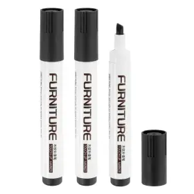 Uxcell 678202661079 3pcs Furniture Markers Touch Up Repair Kit Wood Maker Black