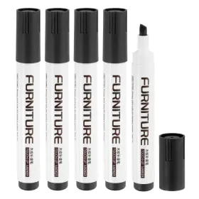 Uxcell 678202661109 5pcs Furniture Markers Touch Up Repair Kit Wood Maker Black