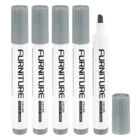 Uxcell 678202661123 5pcs Furniture Markers Touch Up Repair Kit Wood Maker Gray