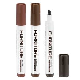 Uxcell 678202661307 3pcs Furniture Markers Touch Up Repair Kit Chestnut/coffee/walnut