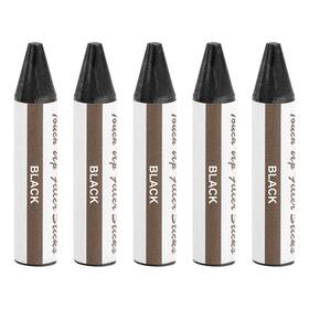 Uxcell 678202713013 5pcs Wood Filler Stick Wax Sticks Touch Up Markers Black