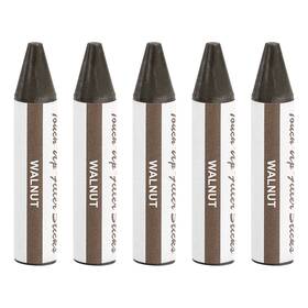 Uxcell 678202713020 5pcs Wood Filler Stick Wax Sticks Touch Up Markers Walnut