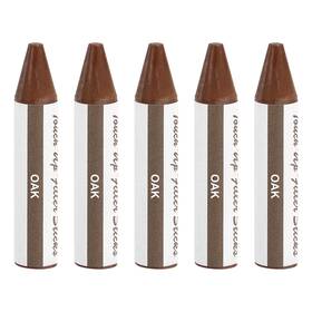 Uxcell 678202713037 5pcs Wood Filler Stick Wax Sticks Touch Up Markers Oak