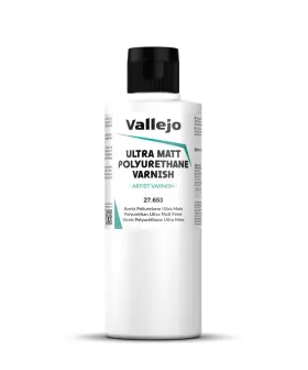 27653 Vallejo Polyurethane Varnish Ultra Matt Finish 200 Ml. 6.76 Fl.oz. Extraord Inch