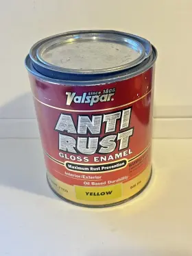 Valspar 080047443121 Yellow Anti Rust Protective Gloss Enamel Paint Quart